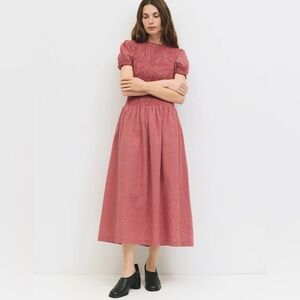 All Row Smocked Midi dress
